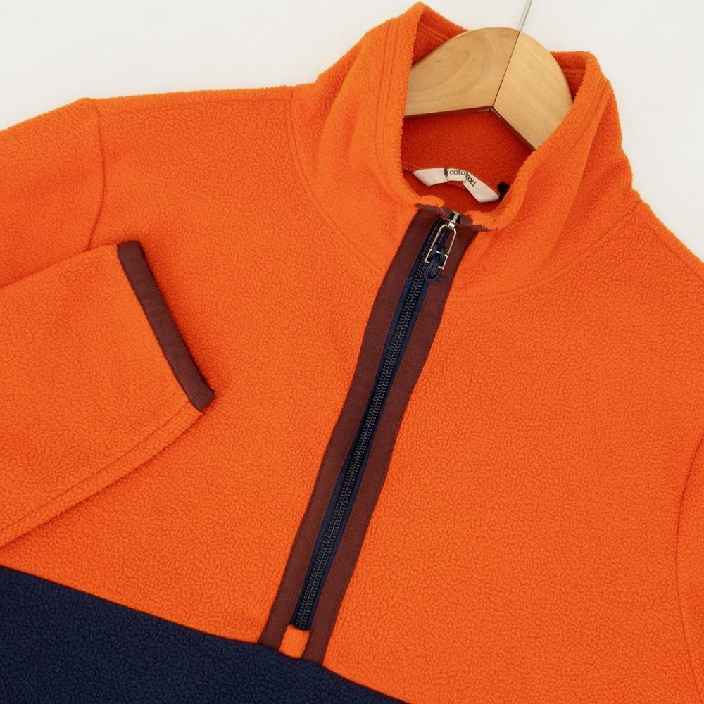 Cotopaxi Amado Fleece Pullover Womens S Orange Quarter Zip Colorblock DHL